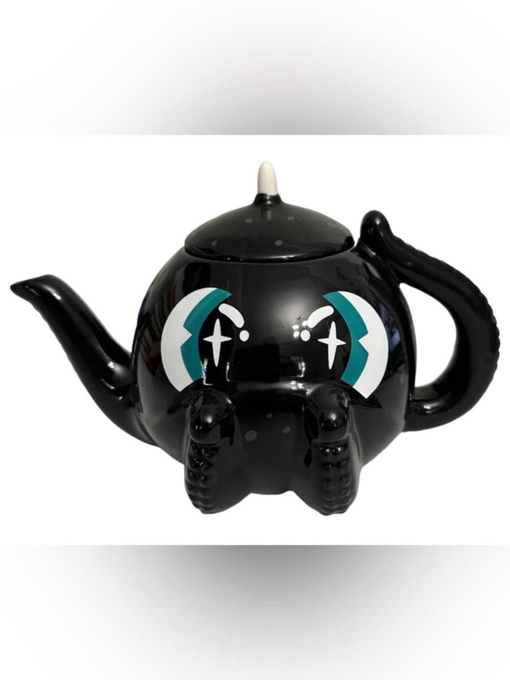 Killstar Teapot 42.3 oz Cthulhu Resurrect Ceramic Black Demon